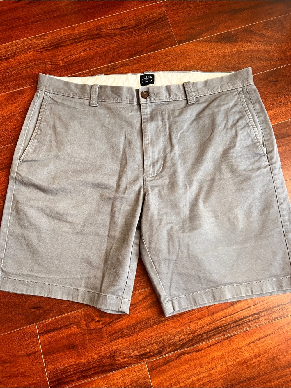 J. Crew Men's Flat Front Chino Shorts - Gray